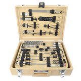 Brüder Mannesmann Brüder Mannesmann 108-piece tool set Bamboo suitcase