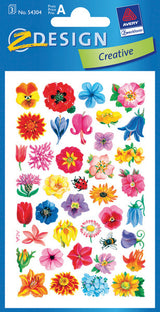 Avery AV-54304 Etichetta di carta Z-Design Creative Pacchetto a 3 fogli di fiori