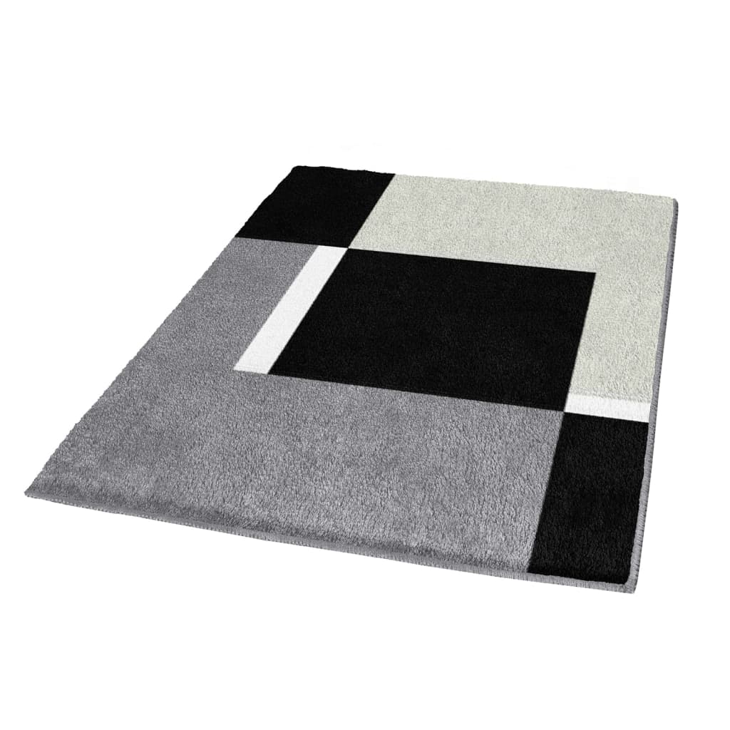 Small Wolke Kleine Wolke Badmat Dakota Platinum 55x65 cm gris et noir