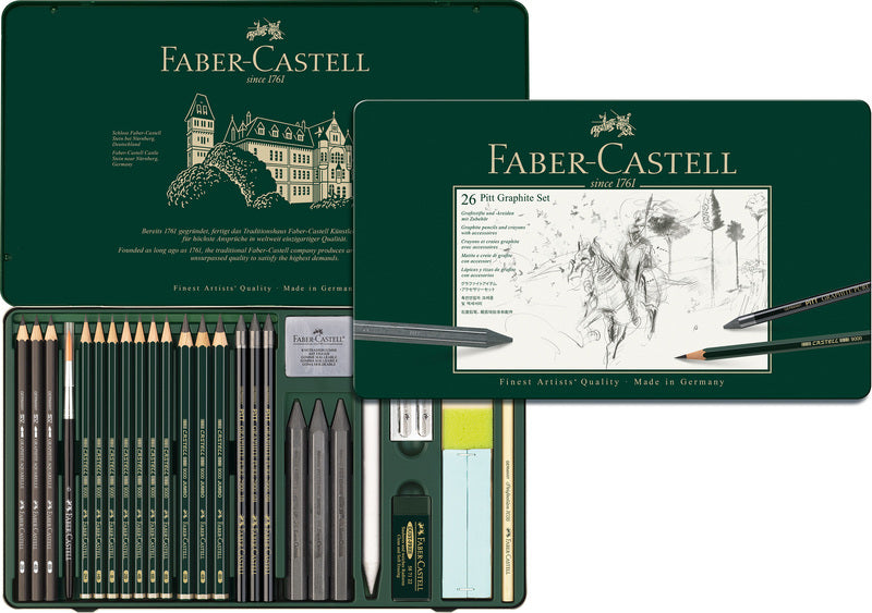 Faber Castell Faber Castell FC-11974 Grafy Set Faber-Castell Pitt 26-Piece