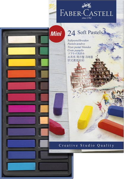 Faber Castell Faber Castell FC-128224 Pastelkrijt Halve Lengte Etui à 24 Stuks