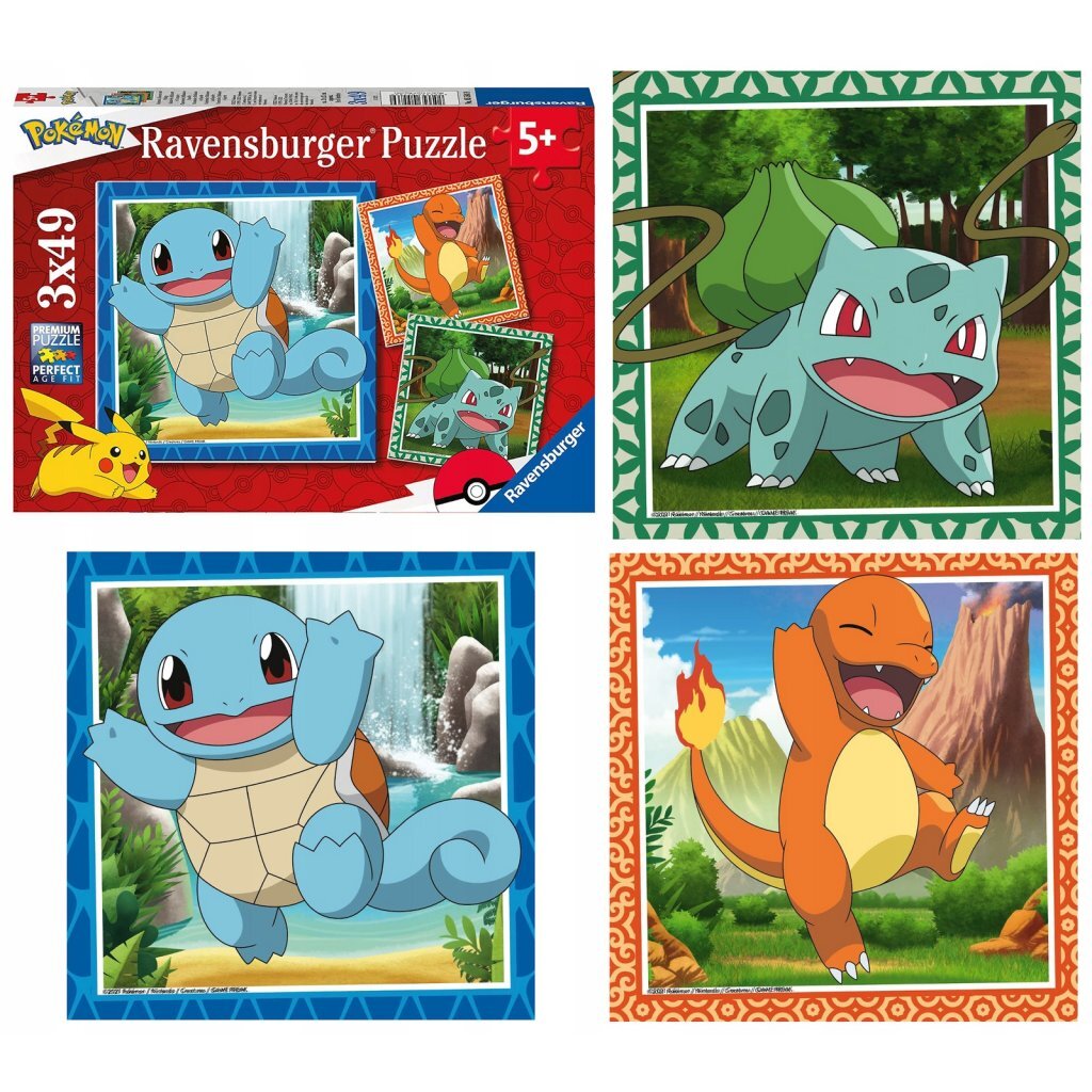 Ravensburger Pokémon: Charmander, Bulbasaur and Squirtle