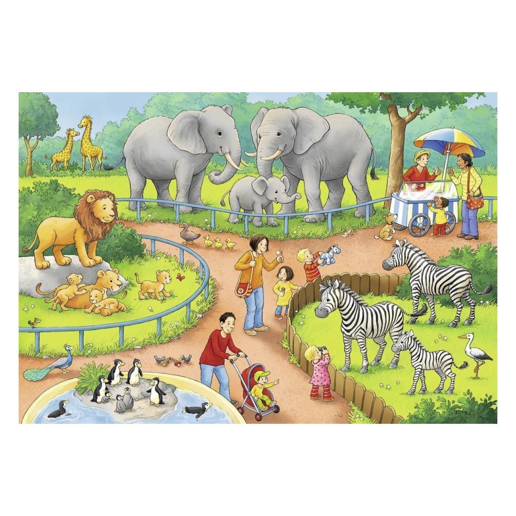 Ravensburger Puzzel Een dag in de Dierentuin 2x24 stuks