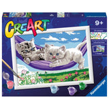 Ravensburger CreArt Schilderen op Nummer Kittens in Hangmat