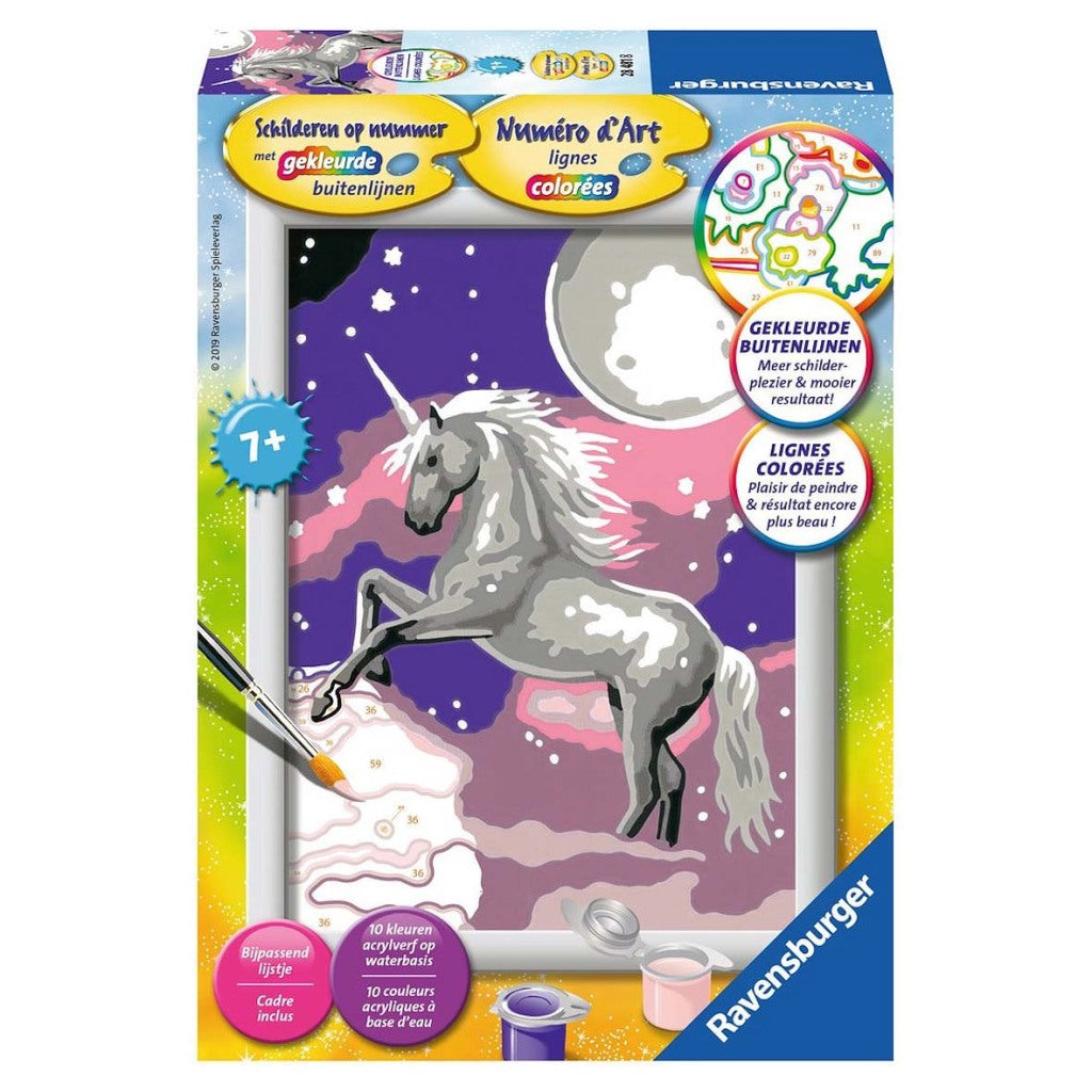 Ravensburger dipinto di numero unicorno