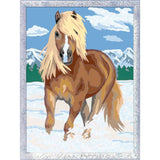 Pintura de Ravensburger por Number Horse en la nieve