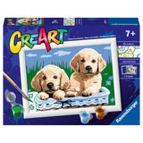 Ravensburger CreArt Schilderen op Nummer Schattige Puppy #039;s