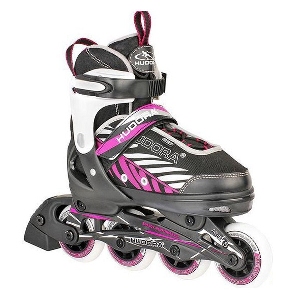 Hudora inline skridskor 29-32 svartrosa