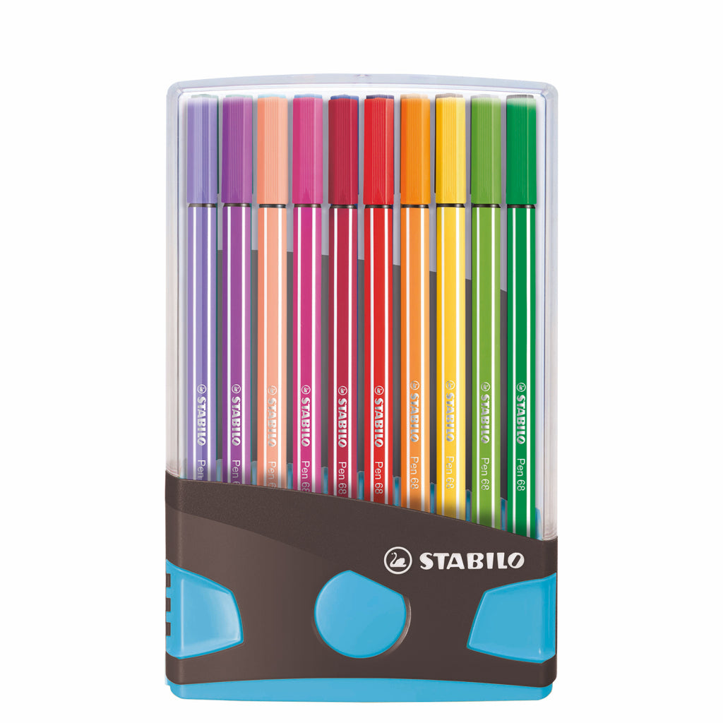 Stabilo Pen 68 Color Parade Anthracite Light Blue, 20st.