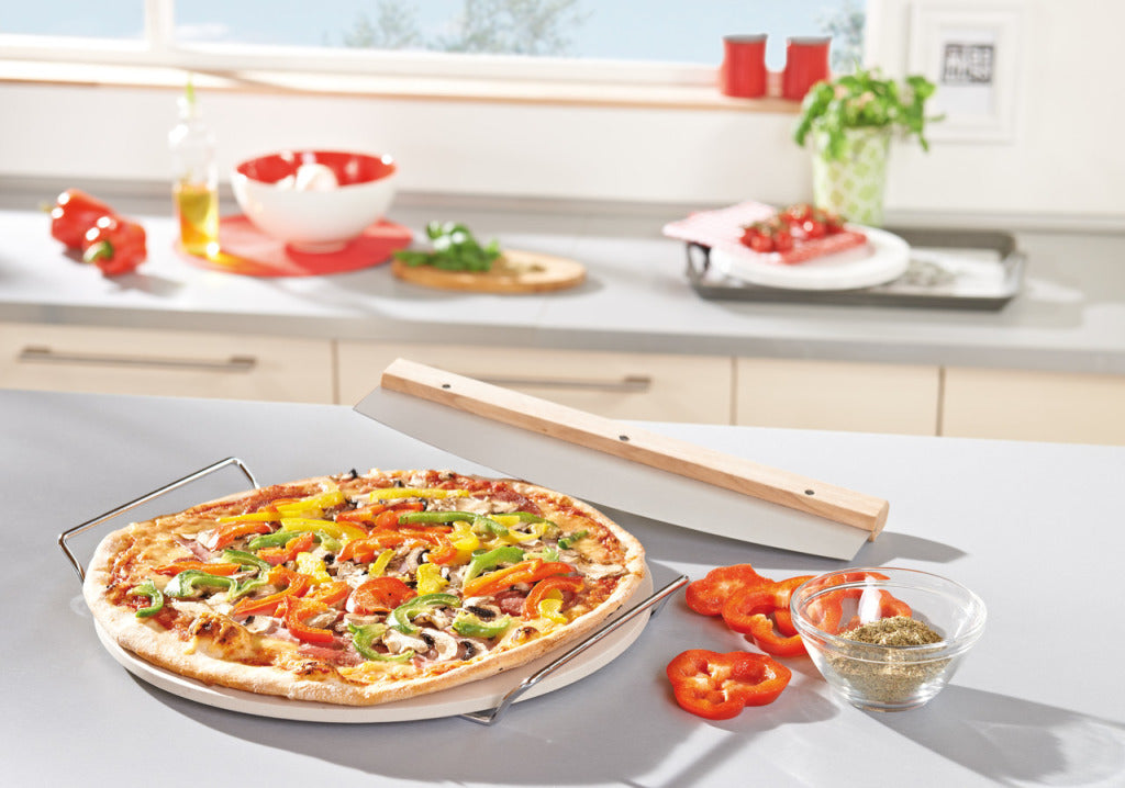 Leifheit 3159 Pizza Stone runt med kniv