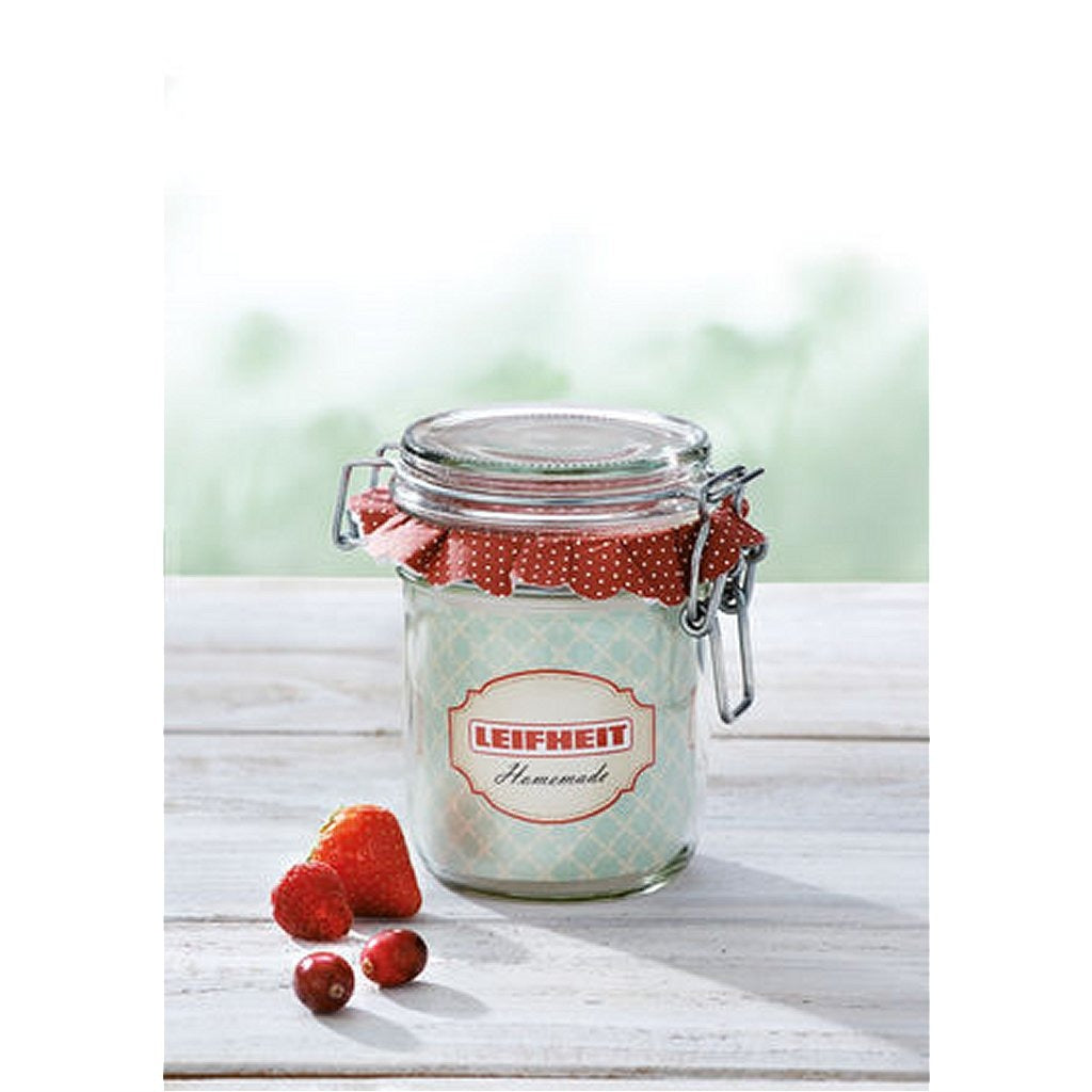 Leifheit 3192 Weckpot med bracket lukning 370 ml glas rustfrit stål