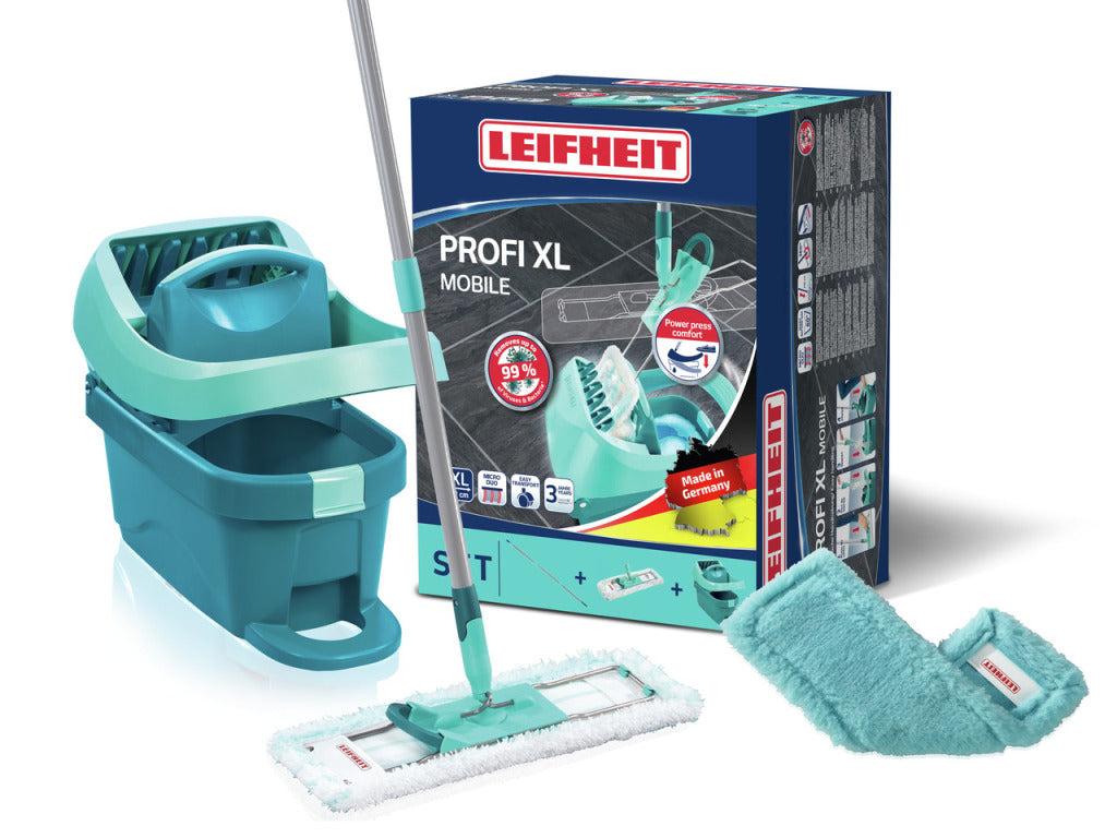 Leifheit Leifheit 55167 Profi floor wiper XL 42 cm Complete system with wheels Micro Duo + Static Plus