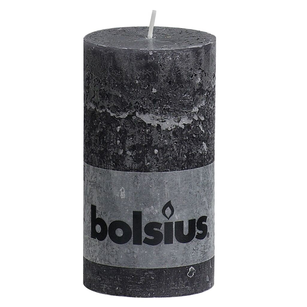 Bolsius Rustic Stub candle 13x6.8 cm Anthracite