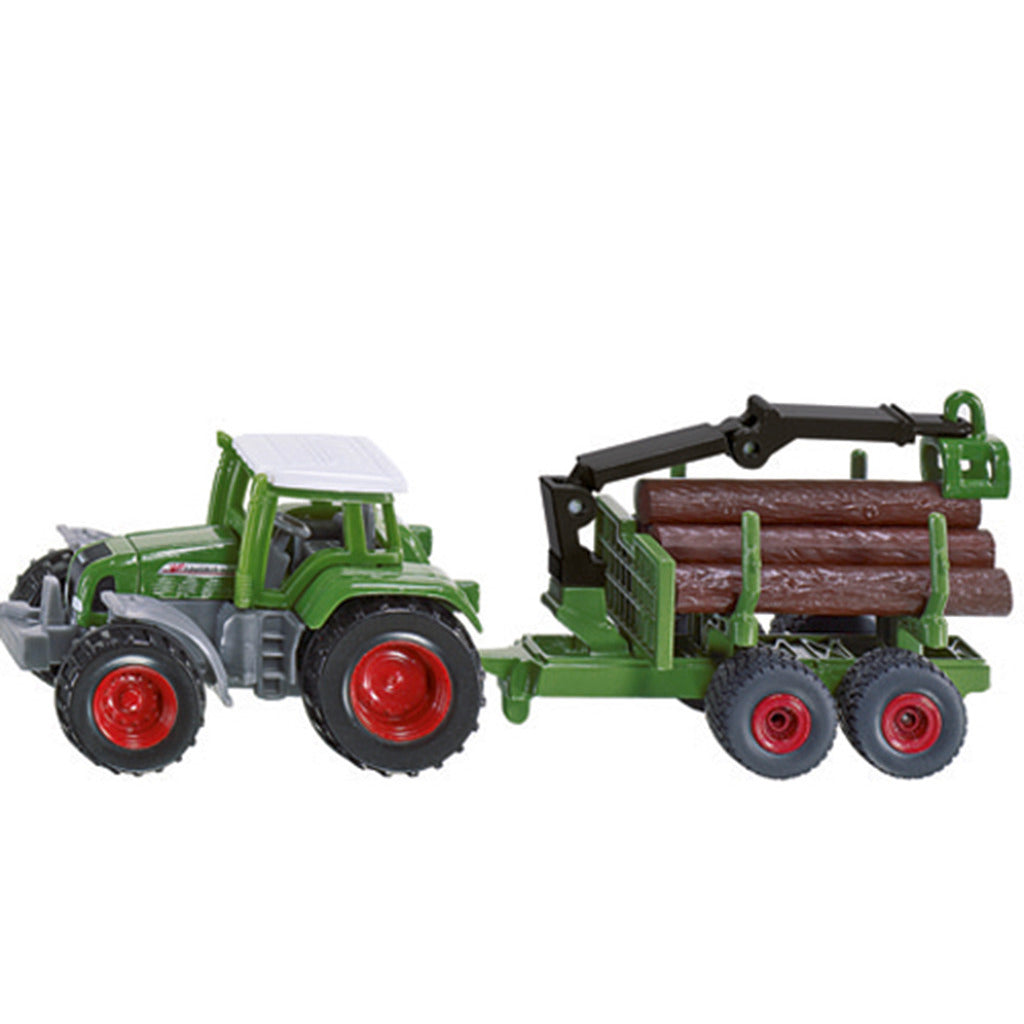 Tracteur Siku 1645 avec remorque forestière 1:72