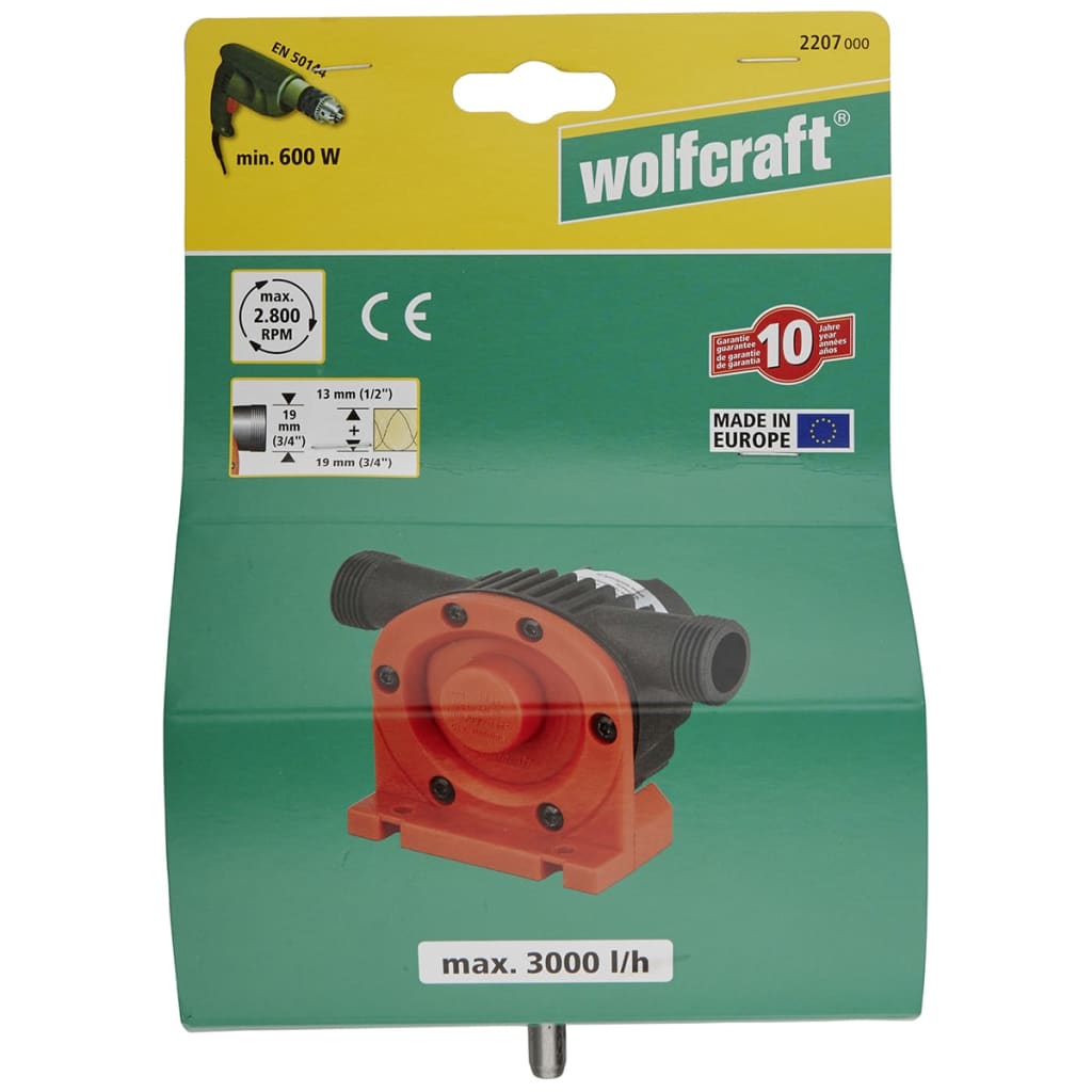 Wolfcraft Wolfcraft Pump Drill -Diven 3000 L U S = 8 mm 2207000