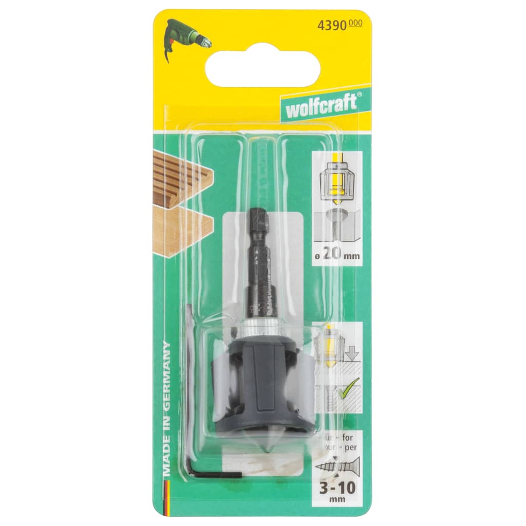 Wolfcraft wolfcraft galvan drill with adjustable depth stop hexagonal