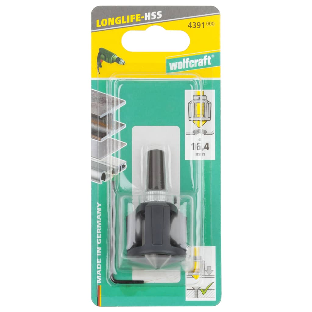 Wolfcraft Wolfcraft HSS Galvan Drill con arresto di profondità regolabile