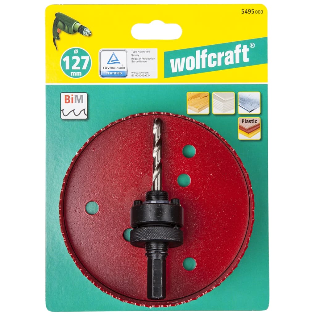 Wolfcraft wolfcraft hole saw 127 mm red 5495000