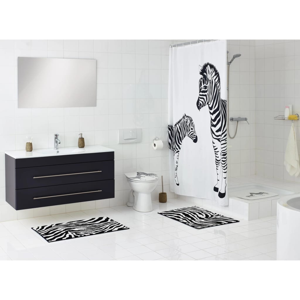 RIDDER RIDDER DOCHERA MAT zebra 54x54 cm bianco e nero