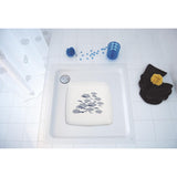 Ridder Ridder Shower Mat Helgoland 54x54 Cm White And Blue