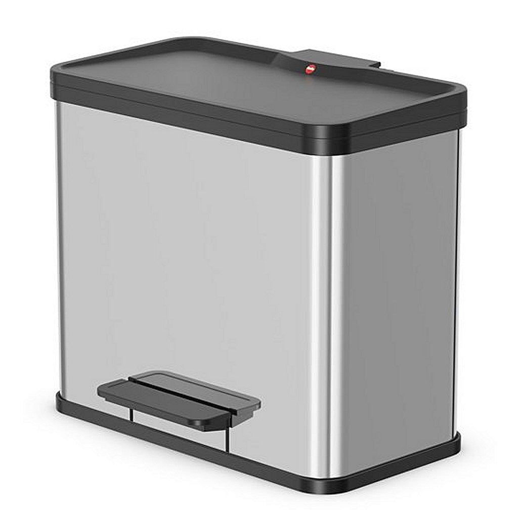 Hailo 0633-200 öko trio plus l pedal bin 3x9l rostfritt stål svart