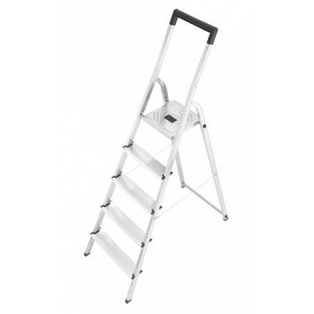 Hailo Hailo L40 Escalera de aluminio para el hogar Klustrap 5 pasos