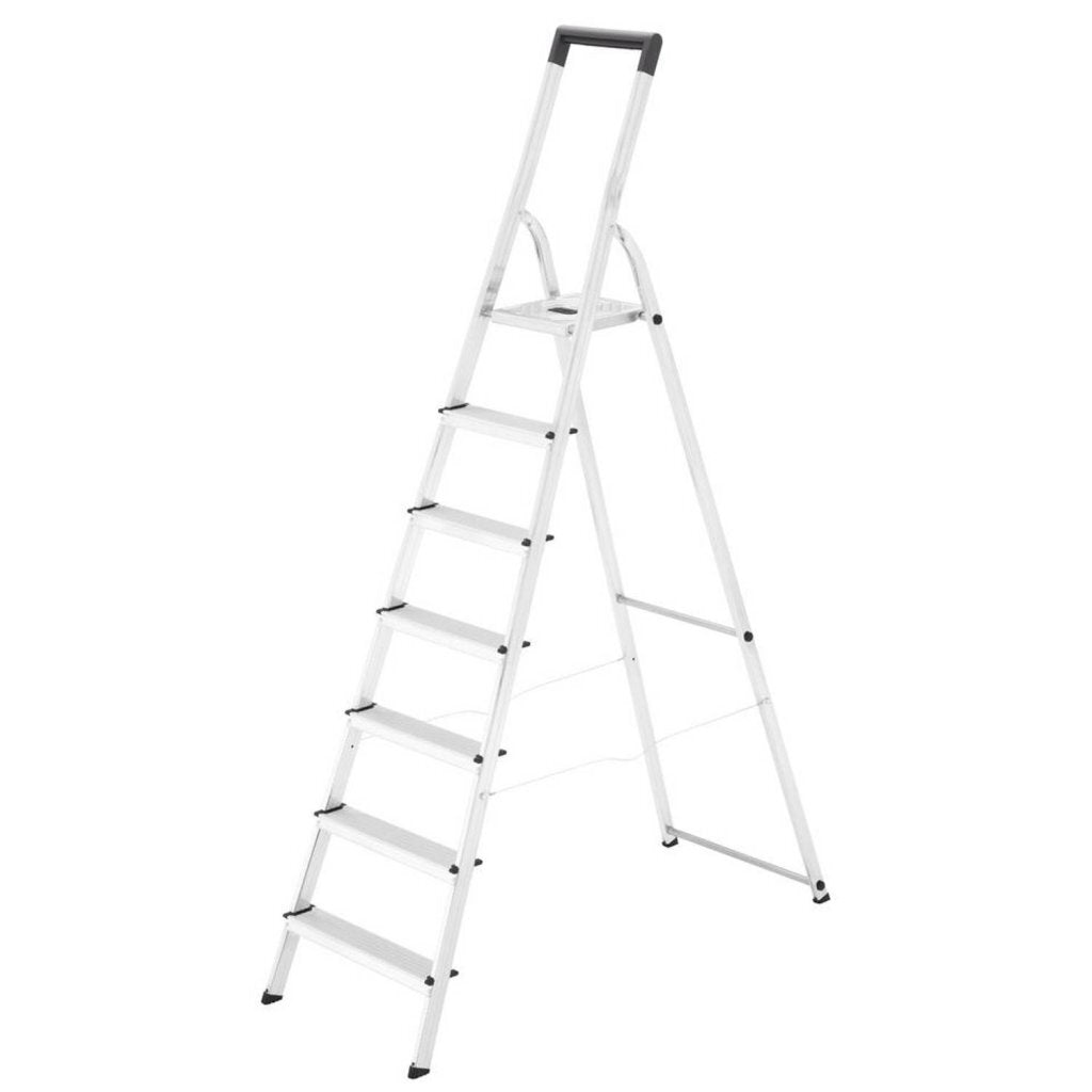 Hailo Hailo 8140-715 L40 Escalera para el hogar de aluminio 7 pasos