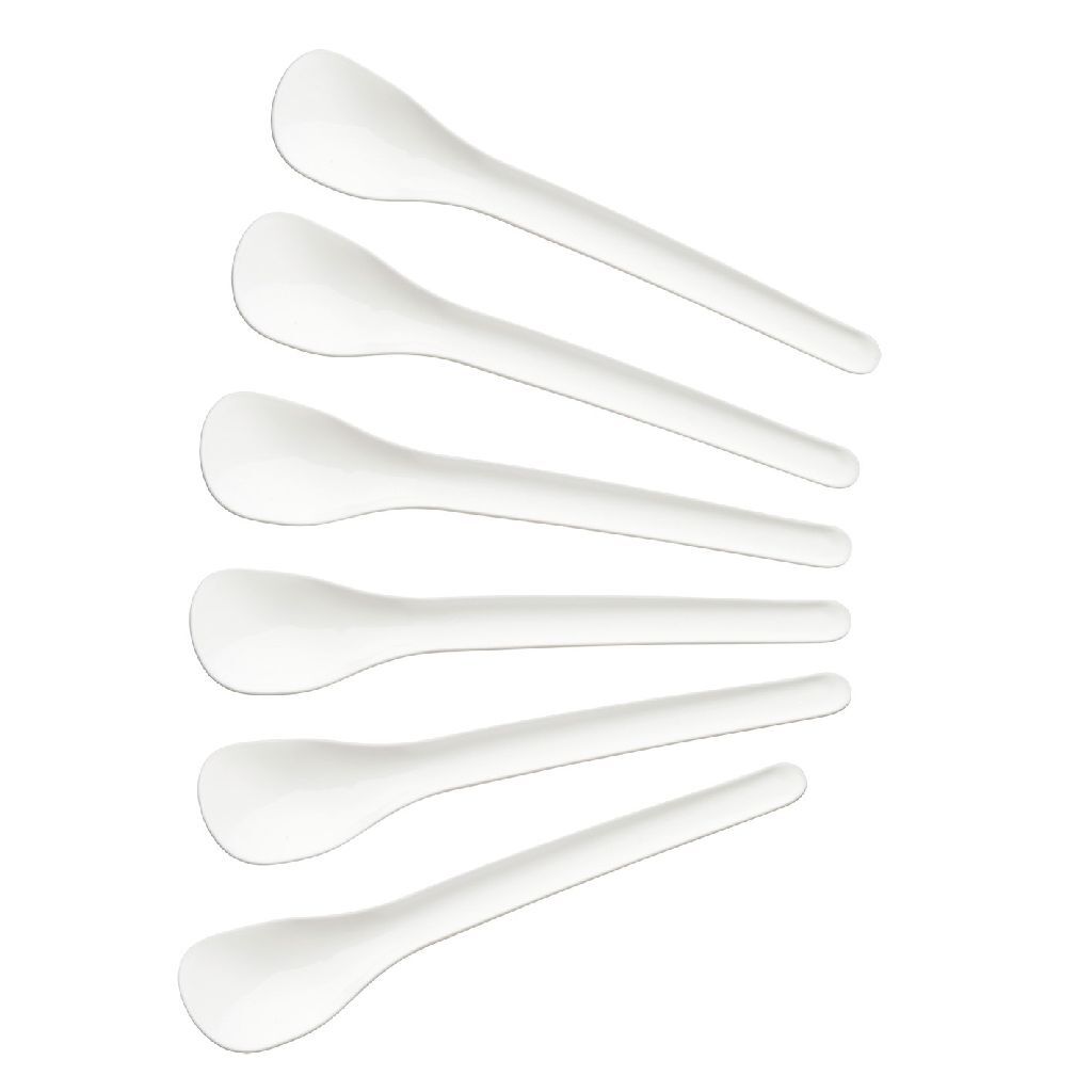 Fackelmann Eier spoons 14 cm 6 pieces white