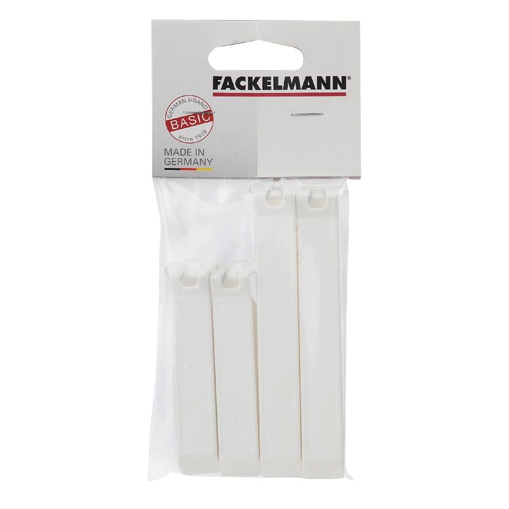 Fackelmann Basic Versholding pince 11 et 8 cm blanc 4 pièces