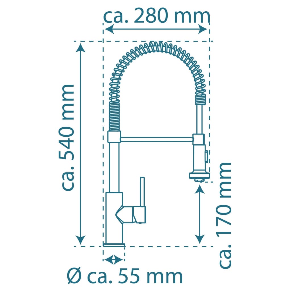 Schütte Schütte Eenknops Mixer z wysoką spiralą Spiral Spring Chrome