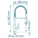 Schütte Schütte Eenknops Mixer z wysoką spiralą Spiral Spring Chrome