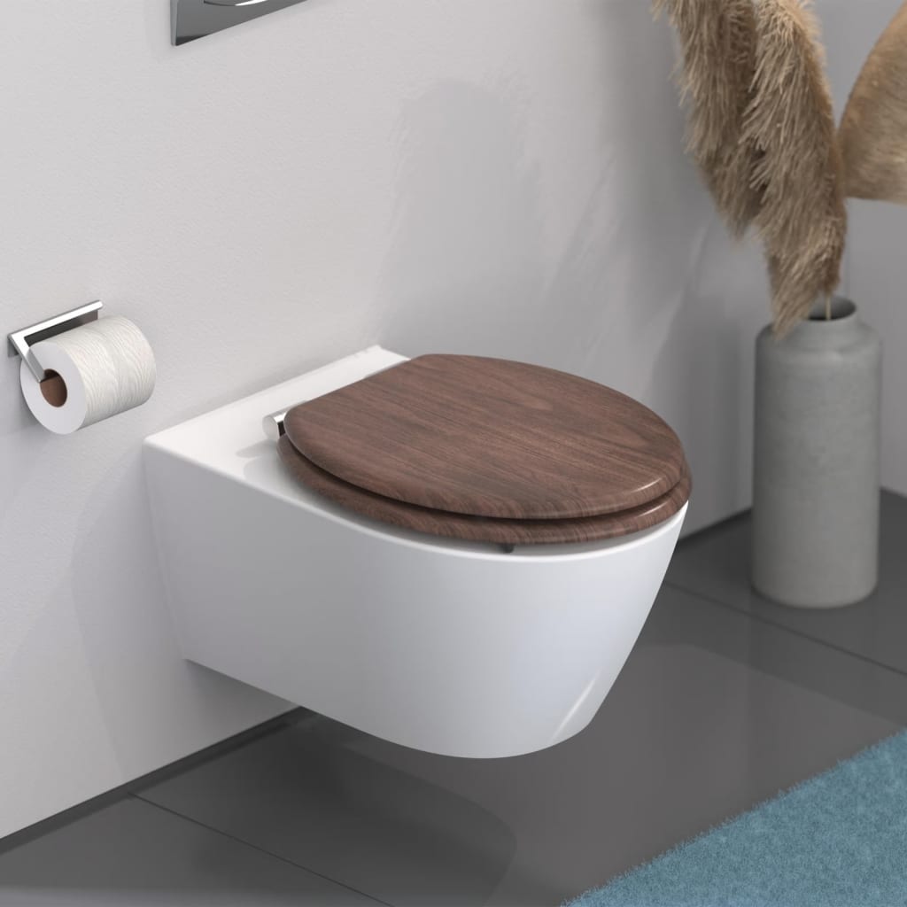 SCHÜTTE SCHÜTTE Toiletbril soft-close DARK WOOD MDF