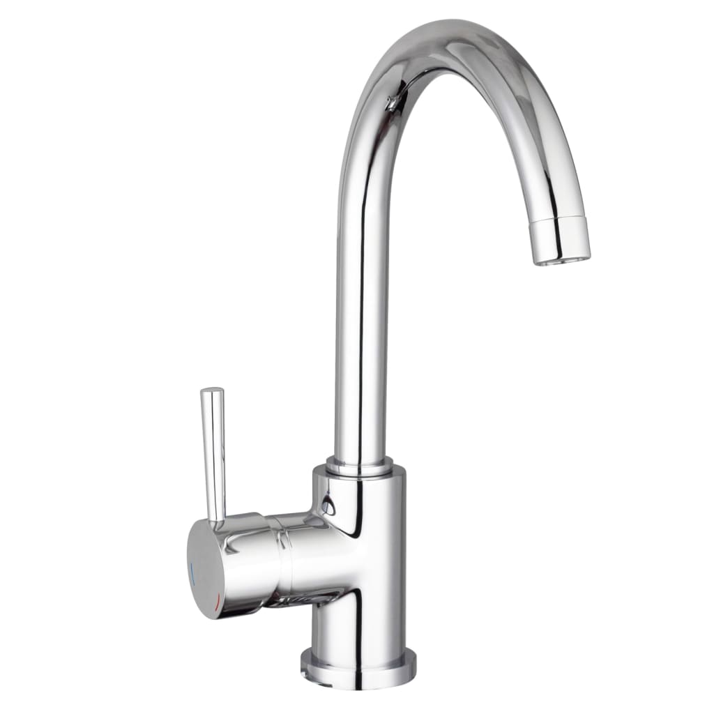 Schütte Schütte Eenknops mixer with round spout Unicorn chrome -colored