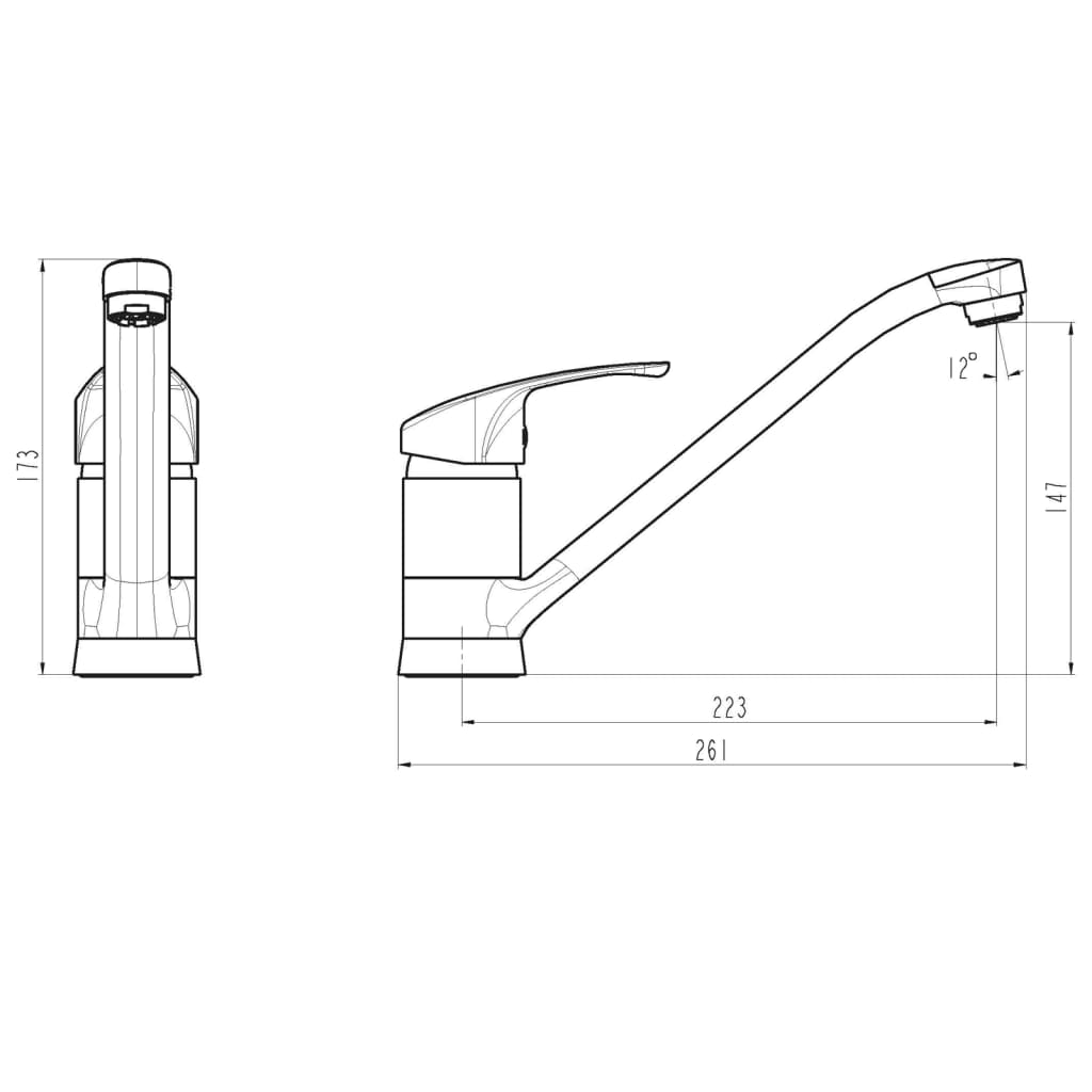 Schütte schütte un mixer tassoni a bassa pressione cromata.