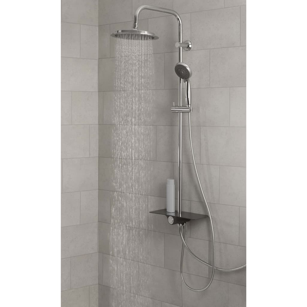 Schütte Schütte Rain shower set with Plateau Aquastar Anthracite chrome-colored