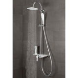 Schüte Schüte Rain Shower Set med Mixer Tap og Plateau Waterway Chrome-White