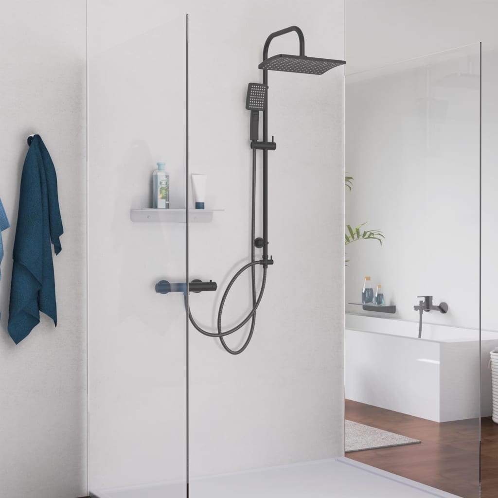 Schütte Schütte Head Shower Set Mallorca Matzwart