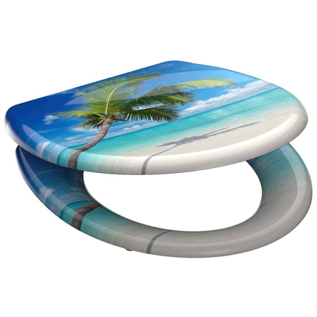 Schütte Schütte toilet seat with soft-close Carribean Duroplast with print