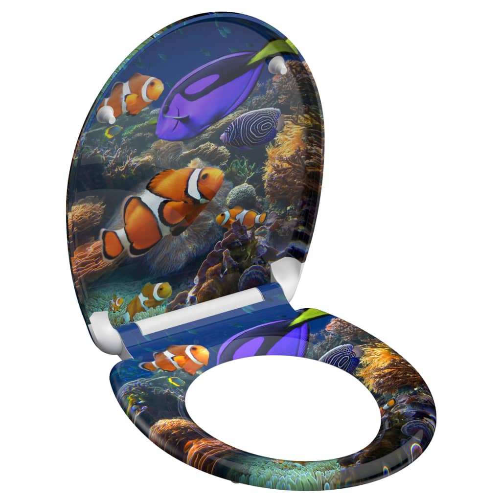 Schütte Schütte toilet seat with soft-close Sea Life Duroplast with print