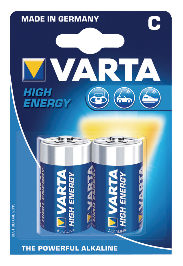 Varta 4914 2B batteri alkalisk C LR14 1,5 V høy energi 10 blemmer