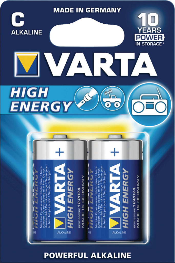 VARTA 4914 2B Batterie alcaline C LR14 1,5 V Énergie à haute énergie 10 BLISTERS