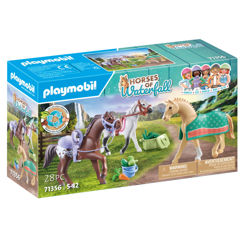 PLAYMOBIL Horses of Waterfall 3 Paarden met Accessoires 71356