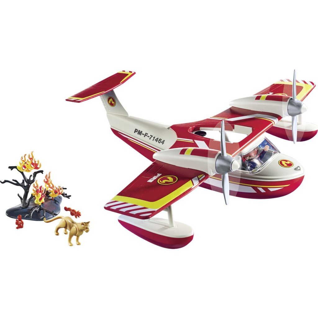 PLAYMOBIL PLAYMOBIL Action Heroes Brandweervliegtuig met Blusfunctie 71463