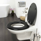 Tigre tigre tigre morbido sedile del toilette blackwash mdf nero 252030746