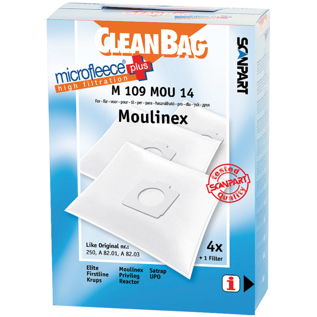 SCANPART Microfleece+ Dust Bag Moulinex Compact