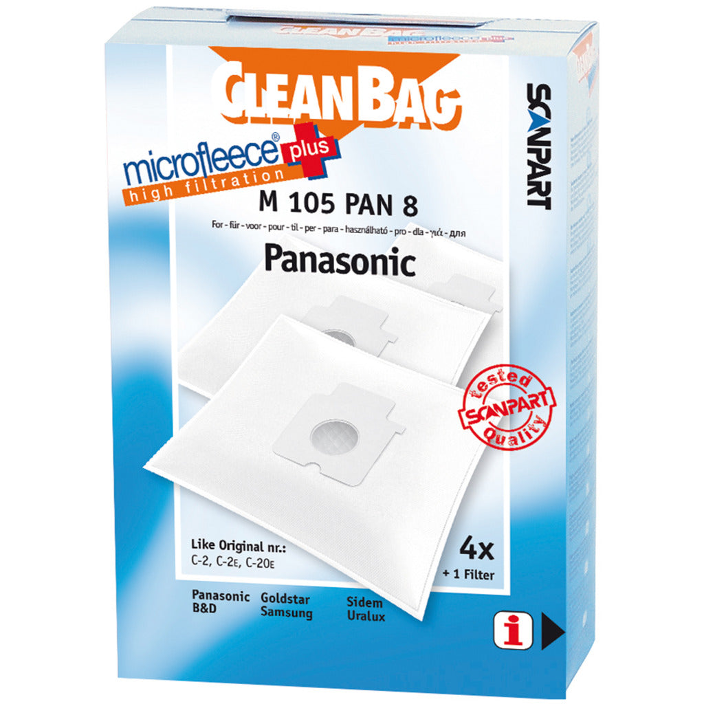 Scanpart M105Pan8 Micleese Dust Bag Panasonic C-2e Micro och