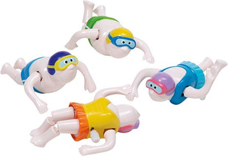 Swimmer with wind-up motor. 8 cm. 4 colors