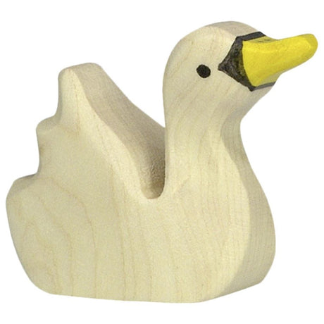 Holztiger Schwan, kleng Schwammen. 3,5 cm