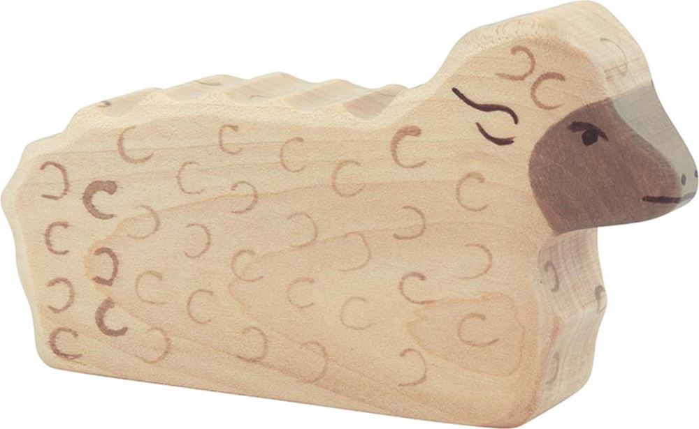 Holztiger sheep, lying down. 10.5 cm.