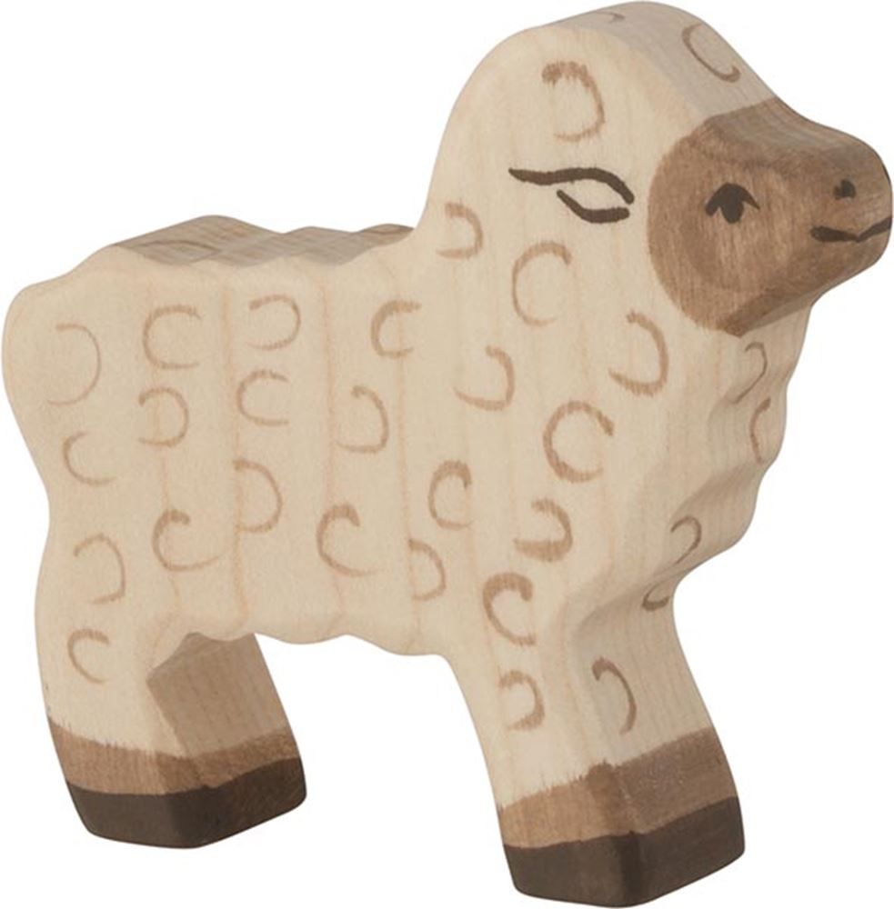 Holztiger Lamm. 7,5 cm.